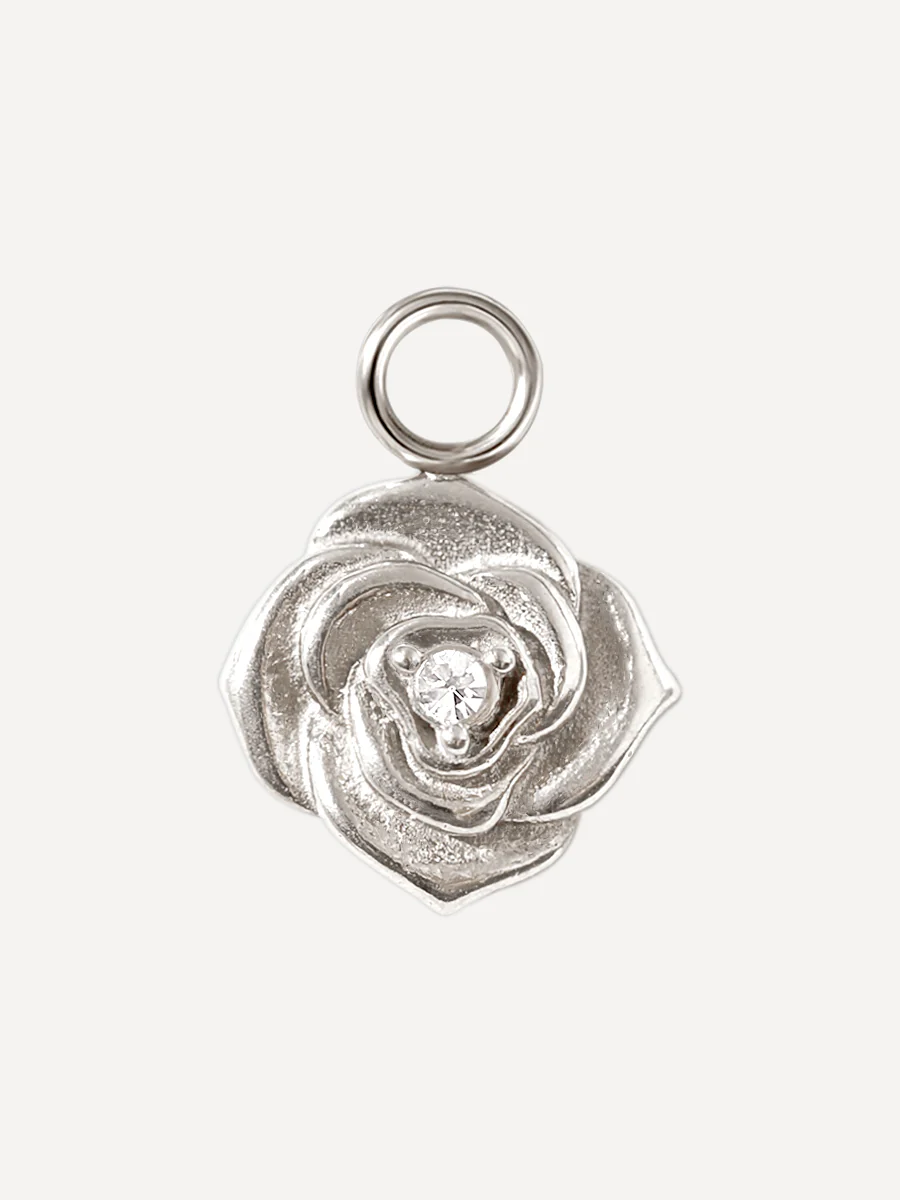 10,5x10,5mm Graceful Rose Ohrring-Charm - Image 2