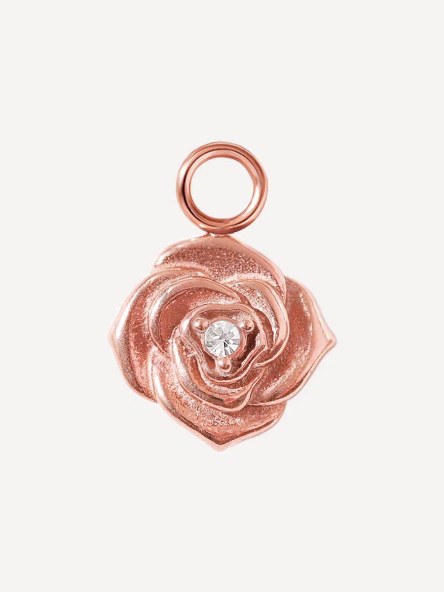 10,5x10,5mm Graceful Rose Ohrring-Charm - Image 3