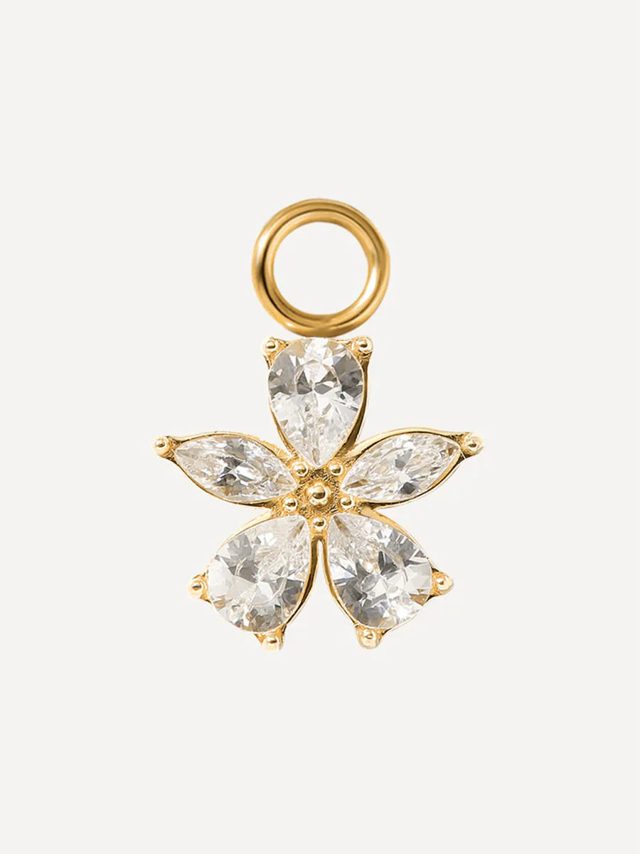 10x10,5mm Floral Spark Ohrring-Charm - Image 4