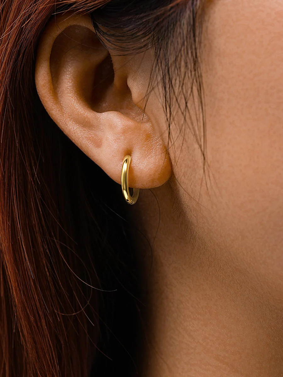 14mm SLIM HOOP Small Ohrringe - Image 7
