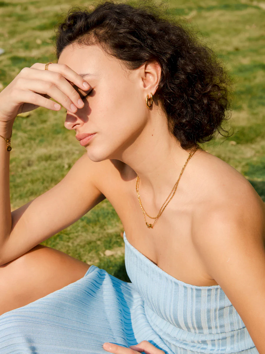 15mm Textured Hoops Mini Ohrringe - Image 7
