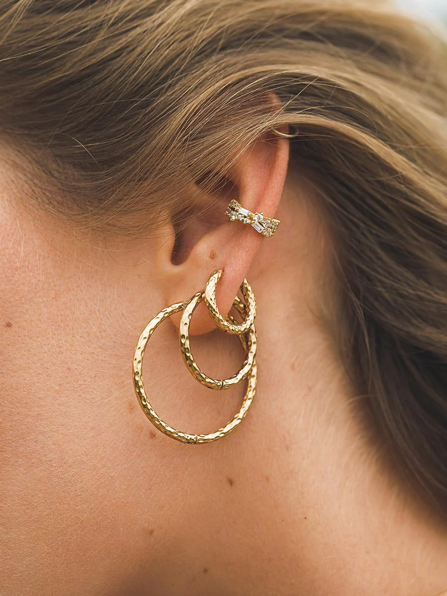 16mm TEXTURED HOOPS SMALL OHRRINGE - Image 7