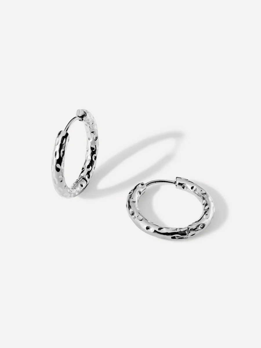 22mm Textured Hoops Ohrringe - Image 8