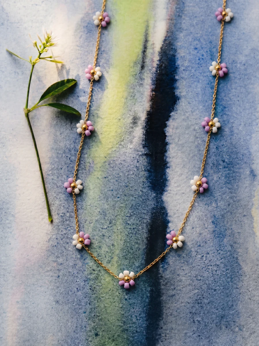 Blossom Moment Purple-white Kette - Image 4