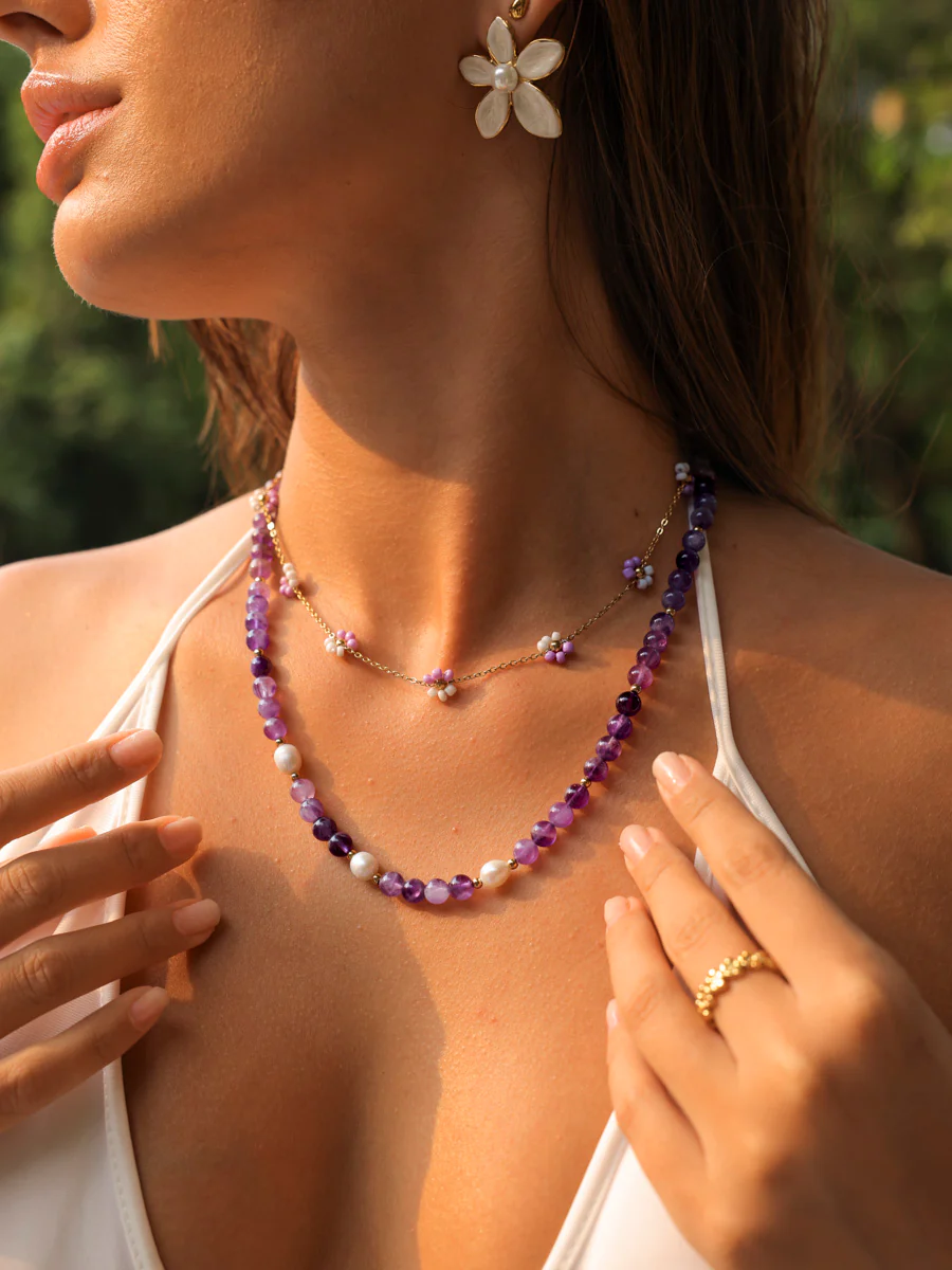 Blossom Moment Purple-white Kette - Image 5