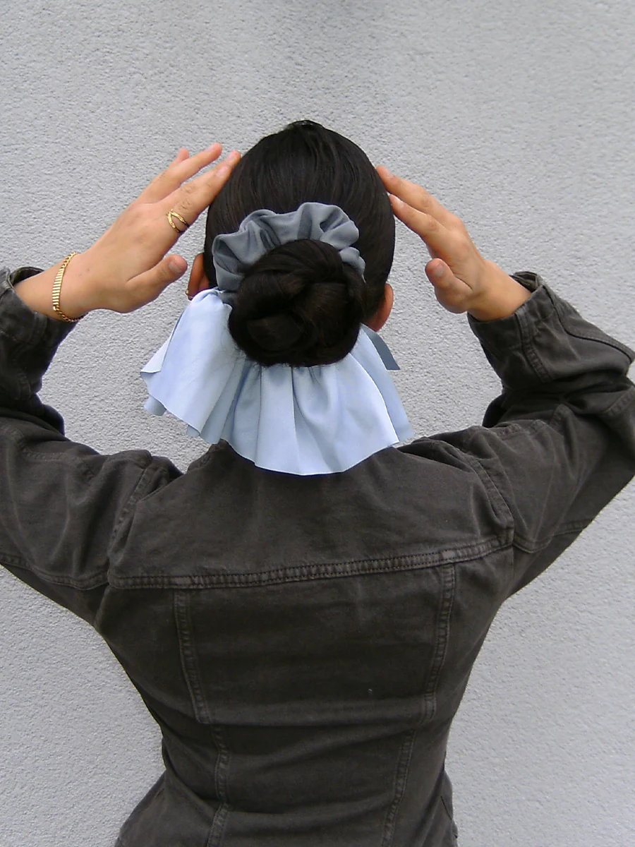 Breeze Wrap Blue Scrunchie - Image 4