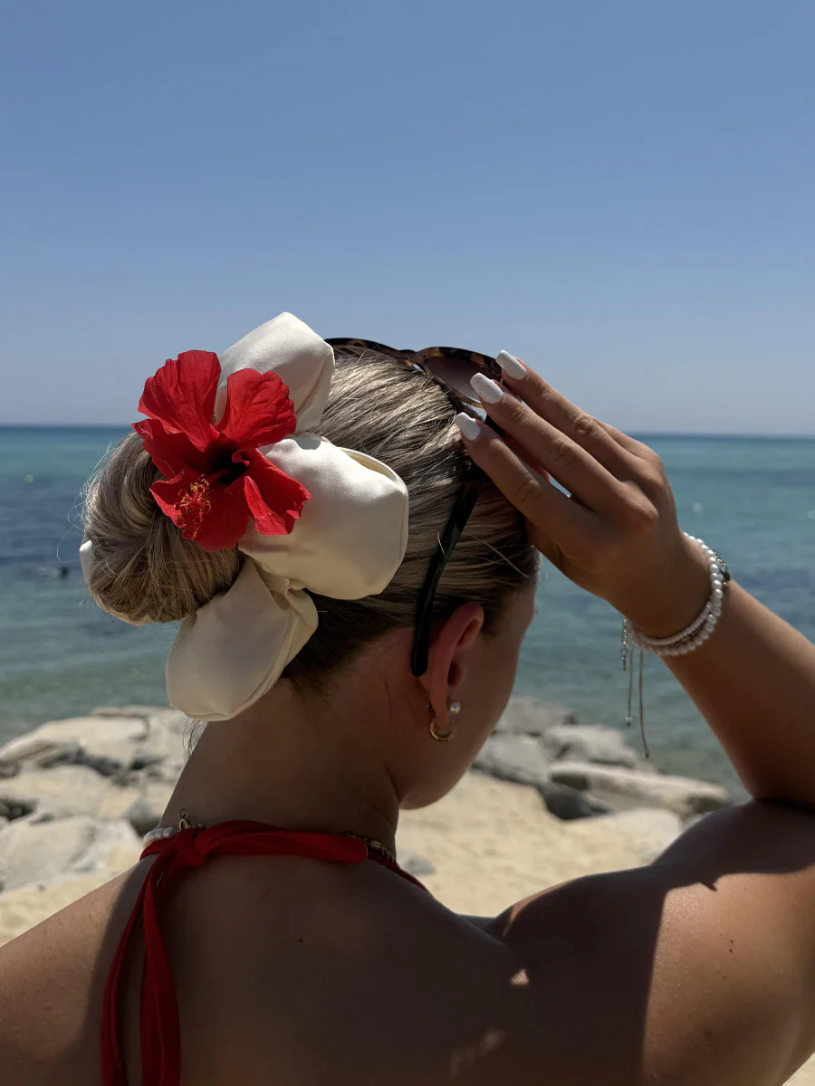 Cream Blossom Scrunchie - Image 8