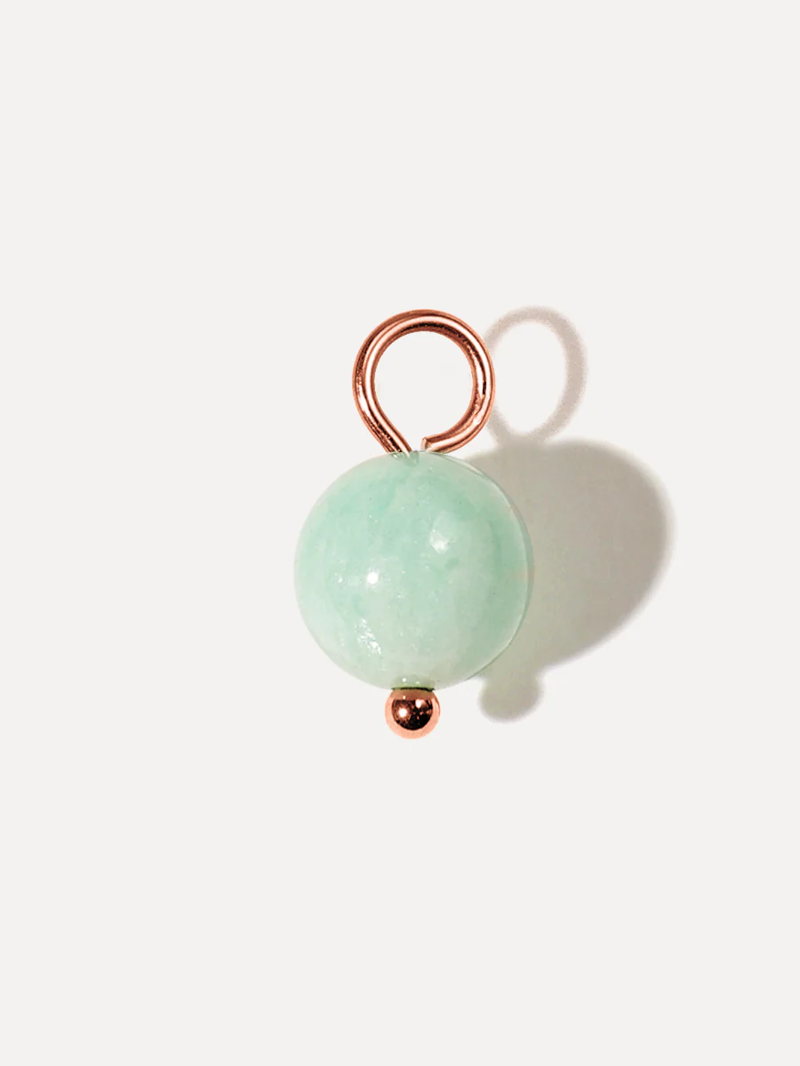 8,7mm Cream Green Ohrring-Charm - Image 4