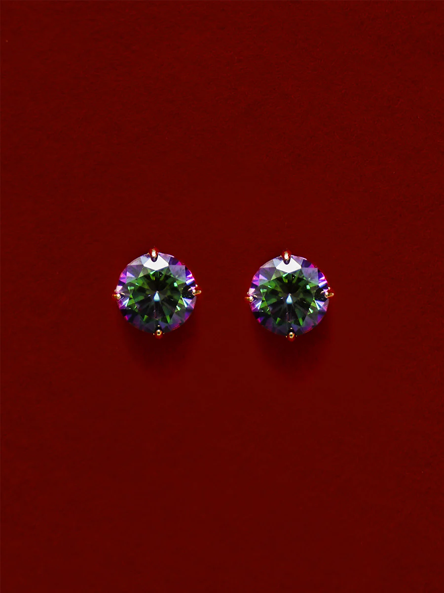 Crystal Delight Aurora Black Small Stub-Ohrringe - Image 4