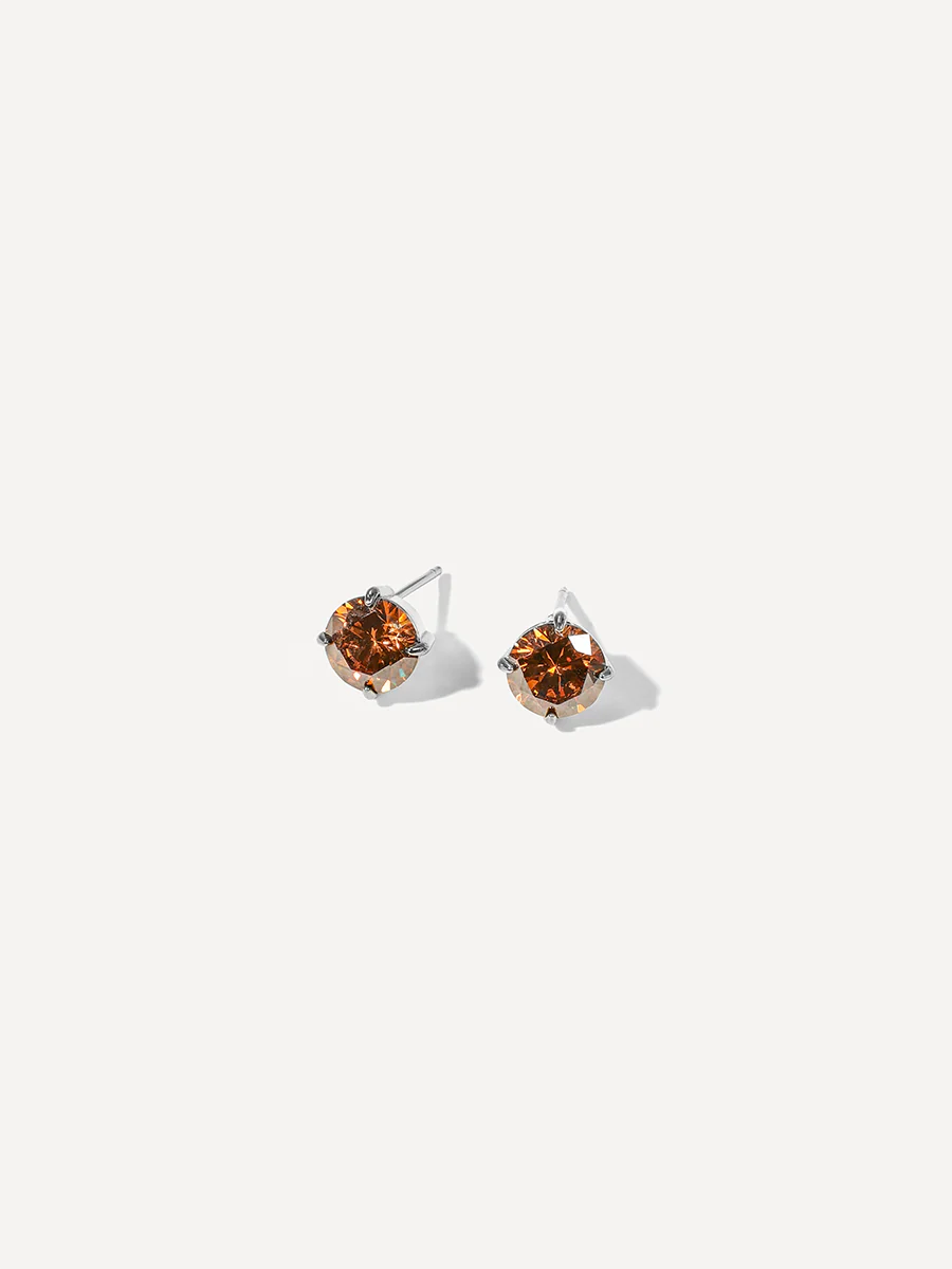 Crystal Delight Coffee Small Stub-Ohrringe - Image 8