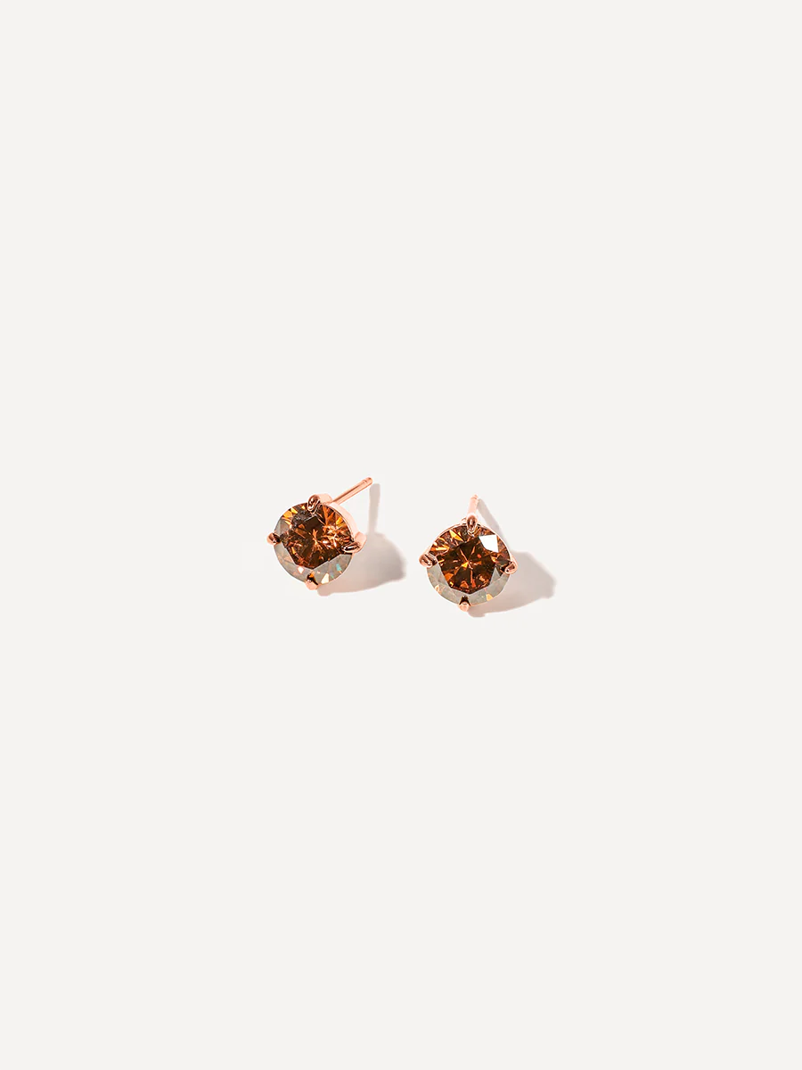 Crystal Delight Coffee Small Stub-Ohrringe - Image 9
