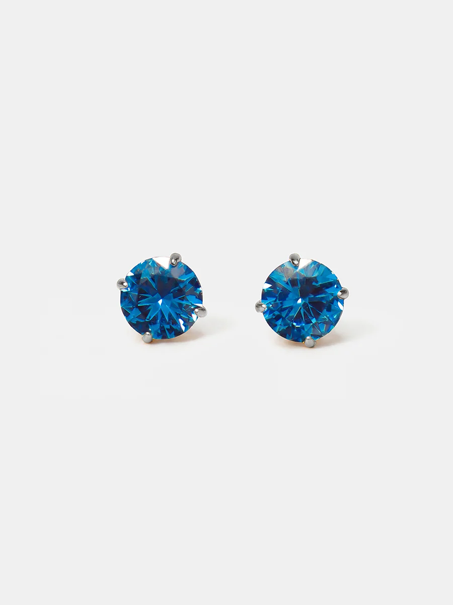 Crystal Delight Dark Blue Small Stub-Ohrringe - Image 5