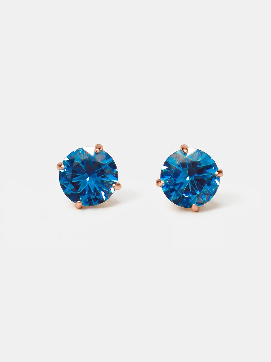 Crystal Delight Dark Blue Stub-Ohrringe - Image 7