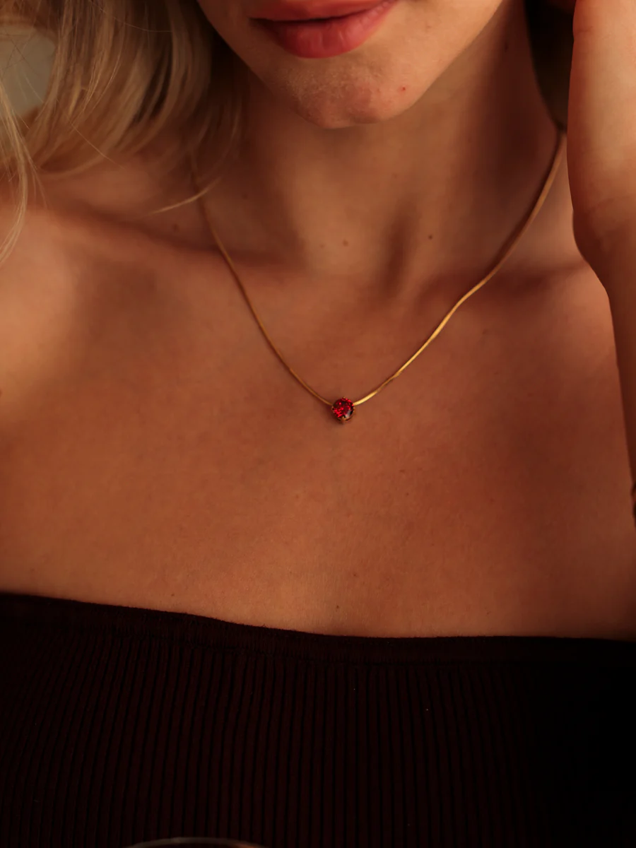 Crystal Delight Dark Red Kette - Image 10