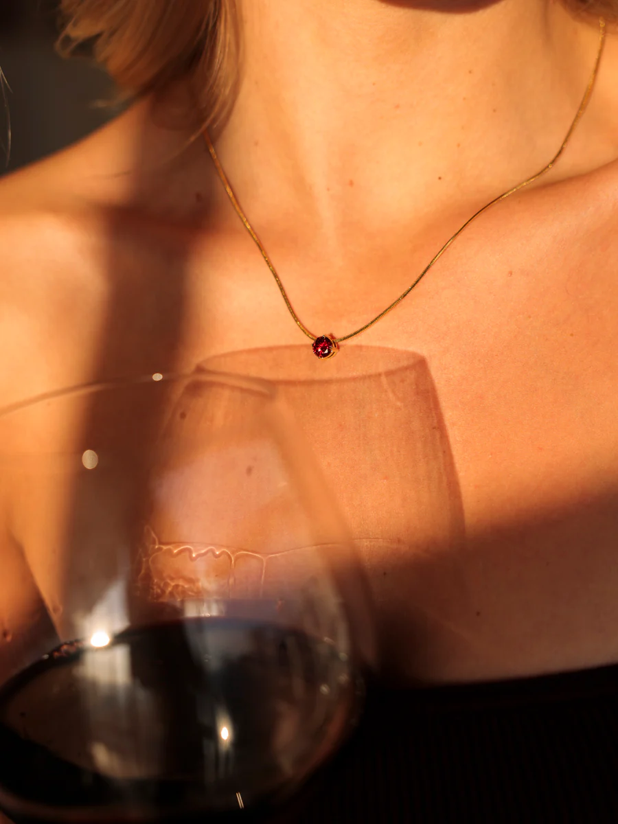 Crystal Delight Dark Red Kette - Image 5