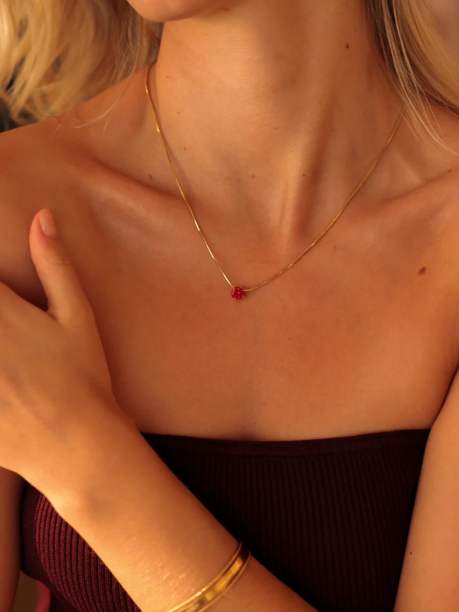 Crystal Delight Dark Red Kette - Image 7
