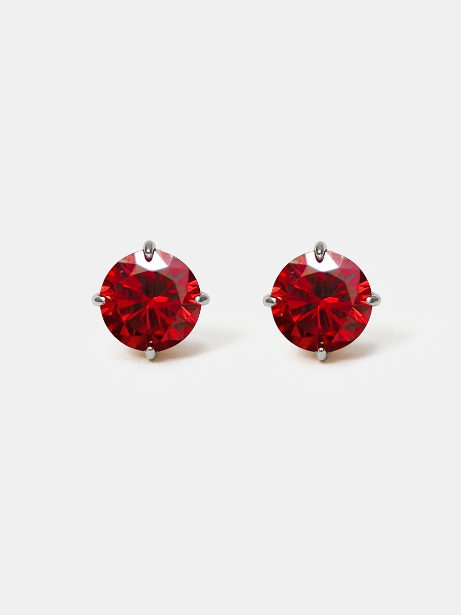 Crystal Delight Dark Red Stub-Ohrringe - Image 7