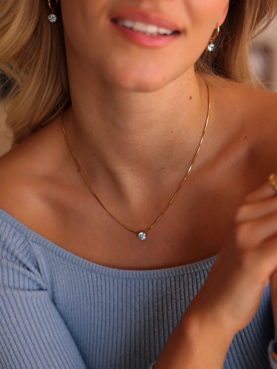 Crystal Delight Light Blue Kette - Image 3