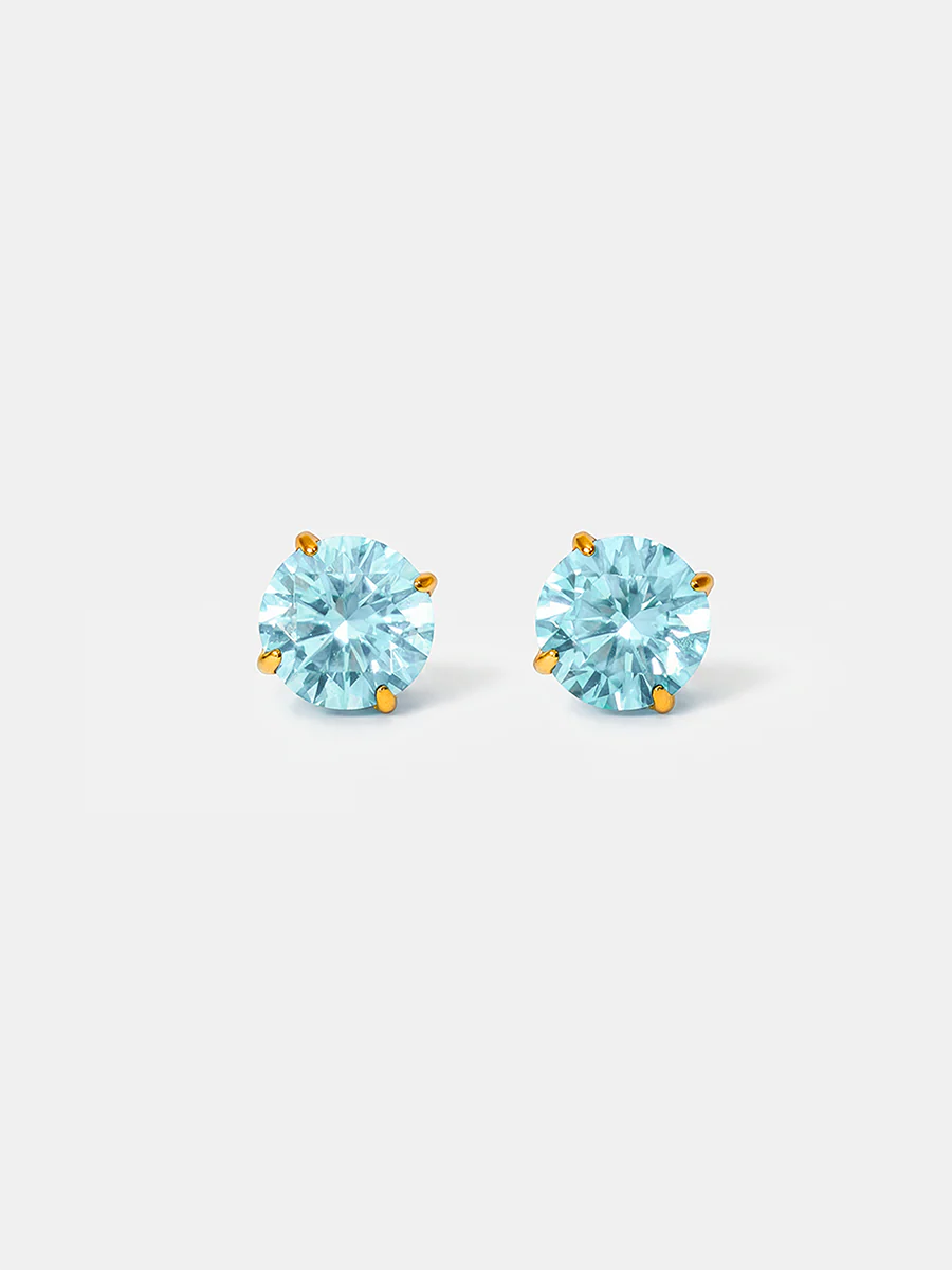 Crystal Delight Light Blue Small Stub-Ohrringe