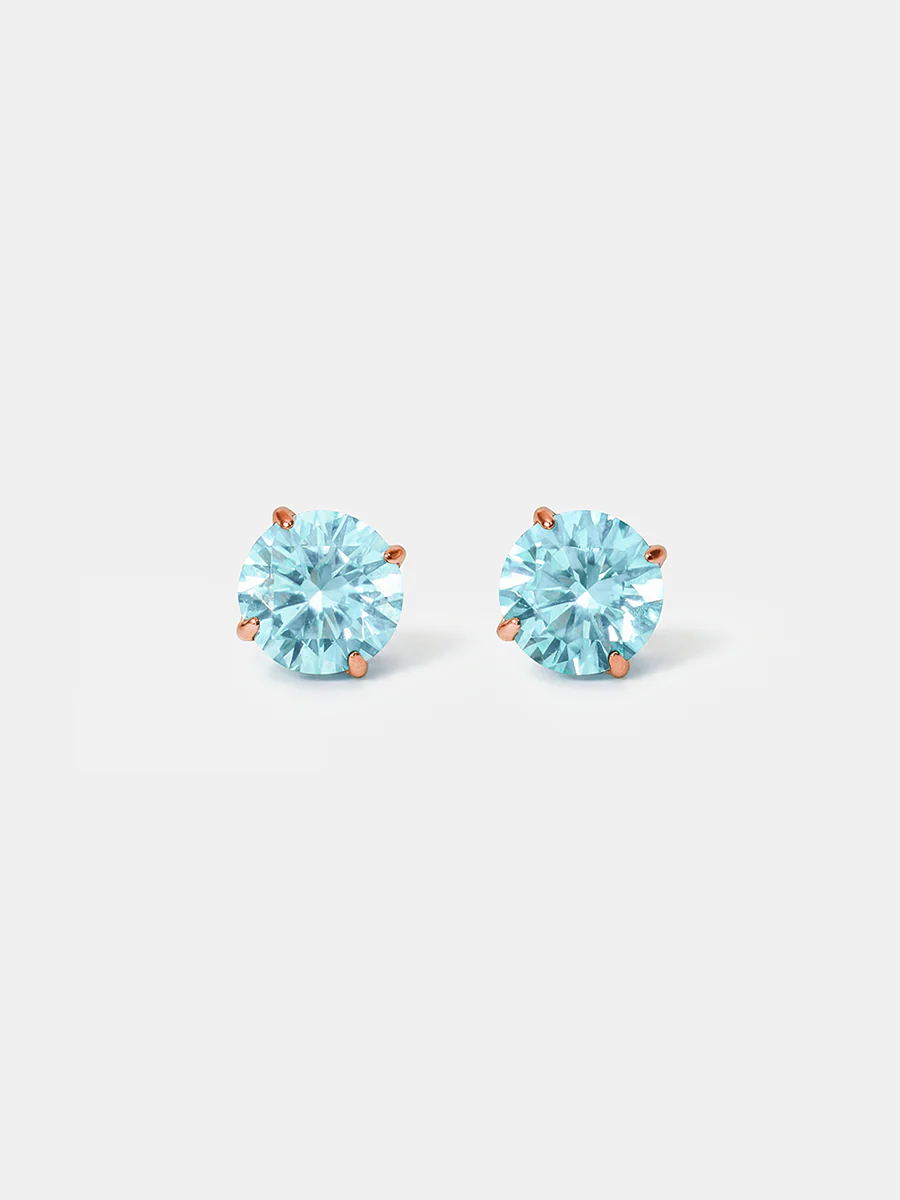 Crystal Delight Light Blue Small Stub-Ohrringe - Image 14
