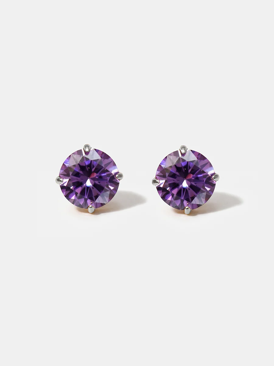 Crystal Delight Purple Stub-Ohrringe - Image 5