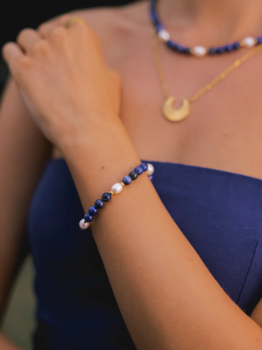 Dawn Pearl Dark Blue ARMBAND - Image 3
