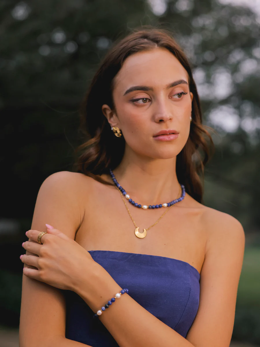 Dawn Pearl Dark Blue ARMBAND - Image 5