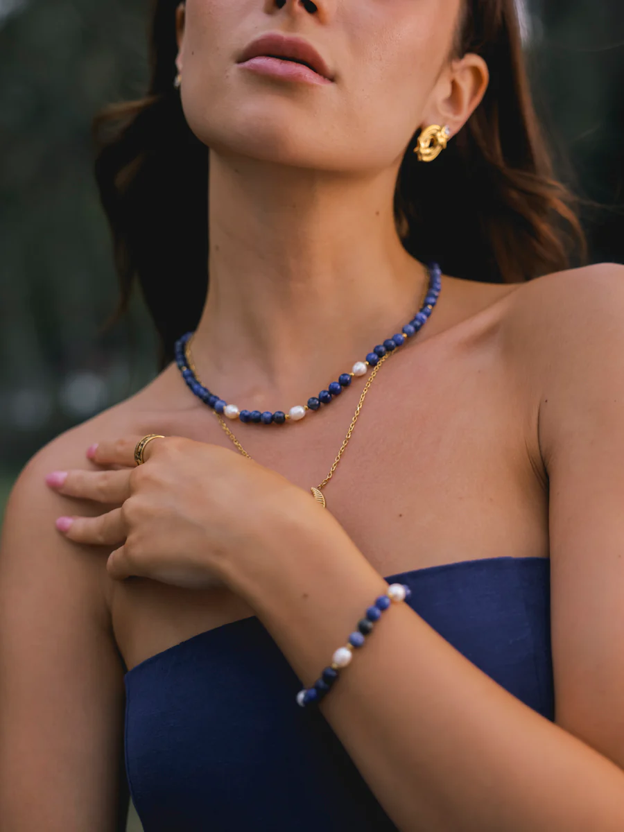 Dawn Pearl Dark Blue Kette - Image 16