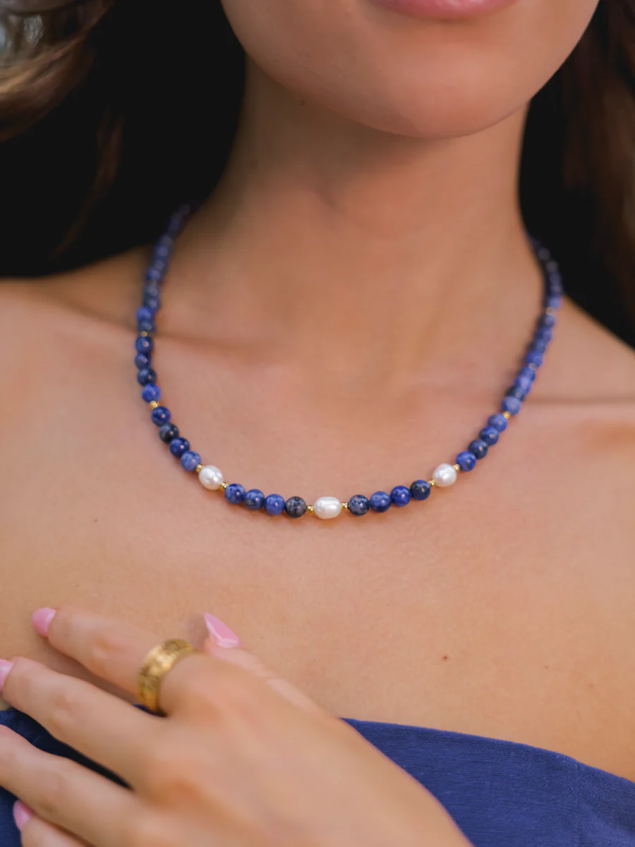 Dawn Pearl Dark Blue Kette - Image 3