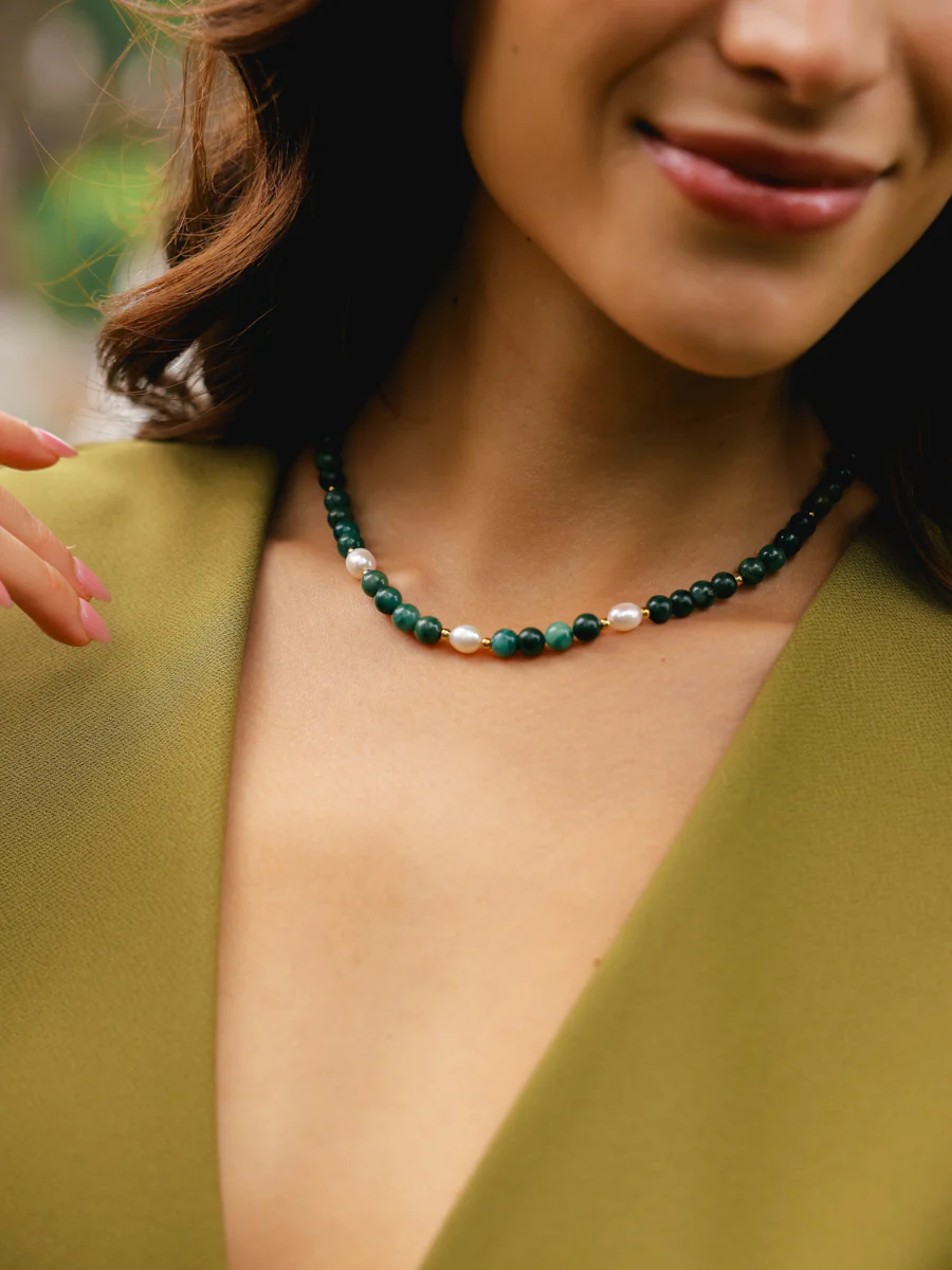 Dawn Pearl Green Kette - Image 4