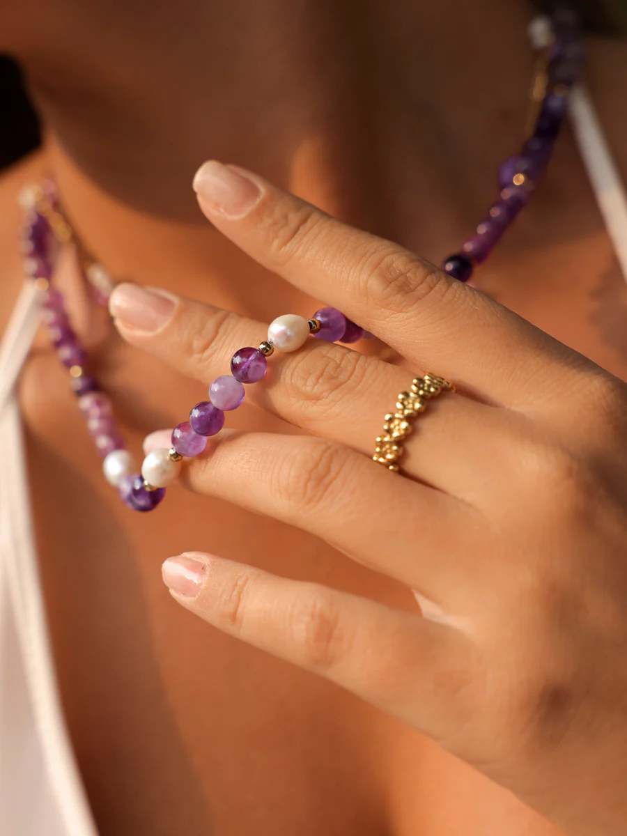 Dawn Pearl Purple Kette - Image 2