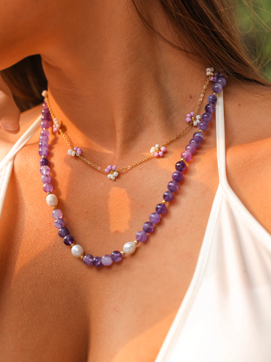 Dawn Pearl Purple Kette - Image 6
