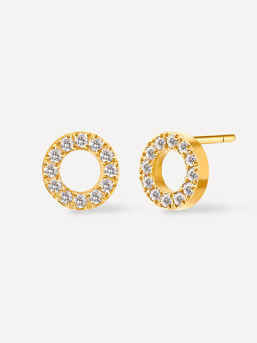 Dazzling Round Stud Ohrringe