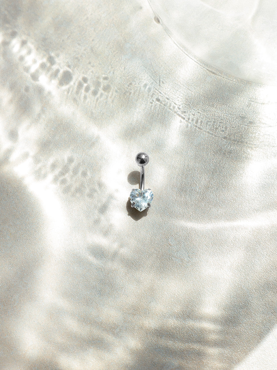 Diamond Heart Bauchnabelpiercing - Image 2