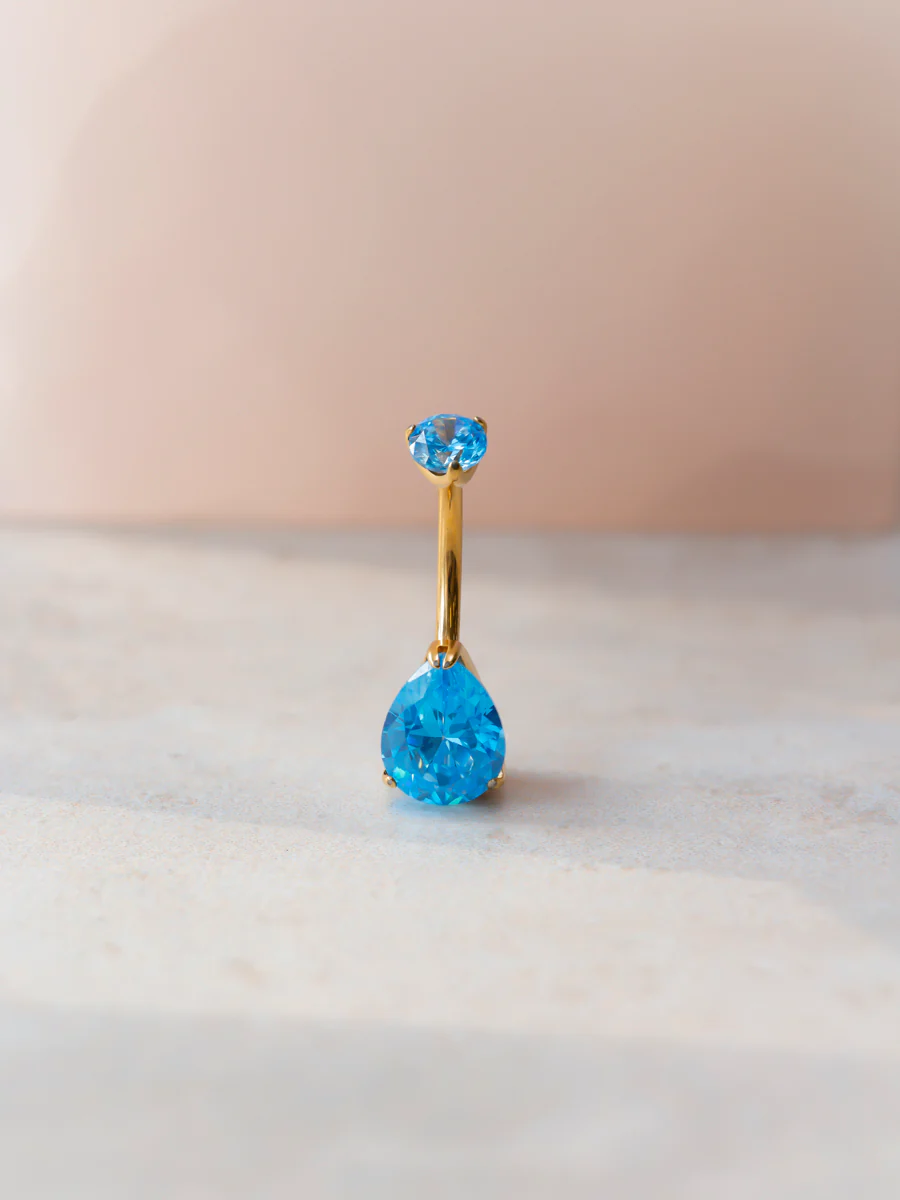 Dreamy Glow Azure Titan Bauchnabelpiercing