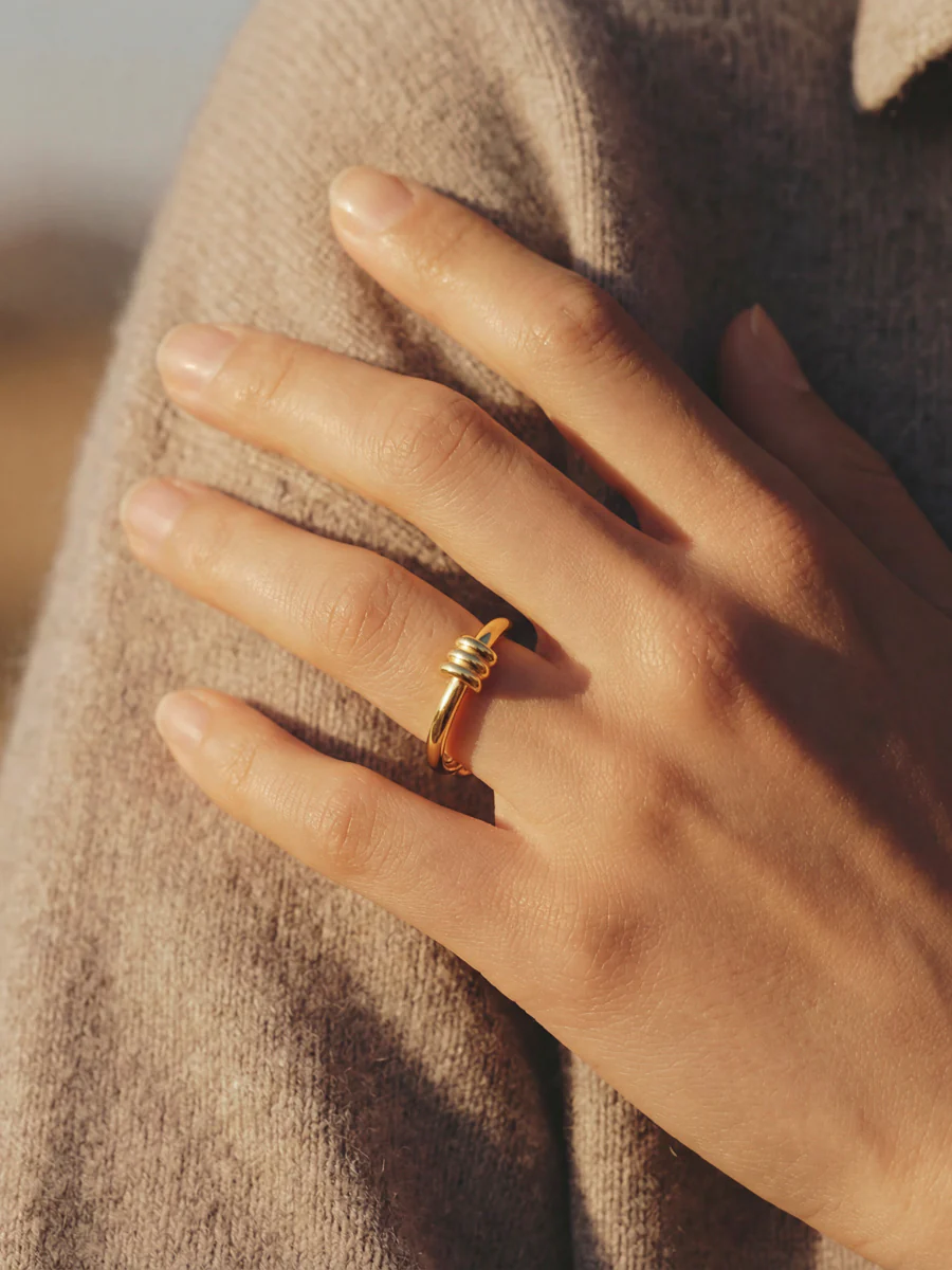 Elegant Trio Loop Ring - Image 7