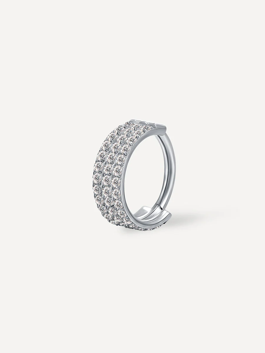 Eternity Glowing Triple Hoop Titan Piercing - Image 8