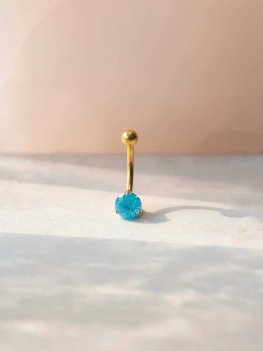 Ethereal Spark Blue Titan Bauchnabelpiercing
