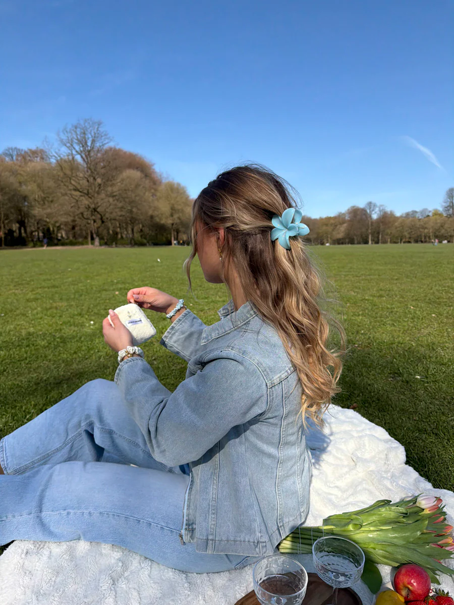 Floral Bliss Haarklammer Cream Blue - Image 3