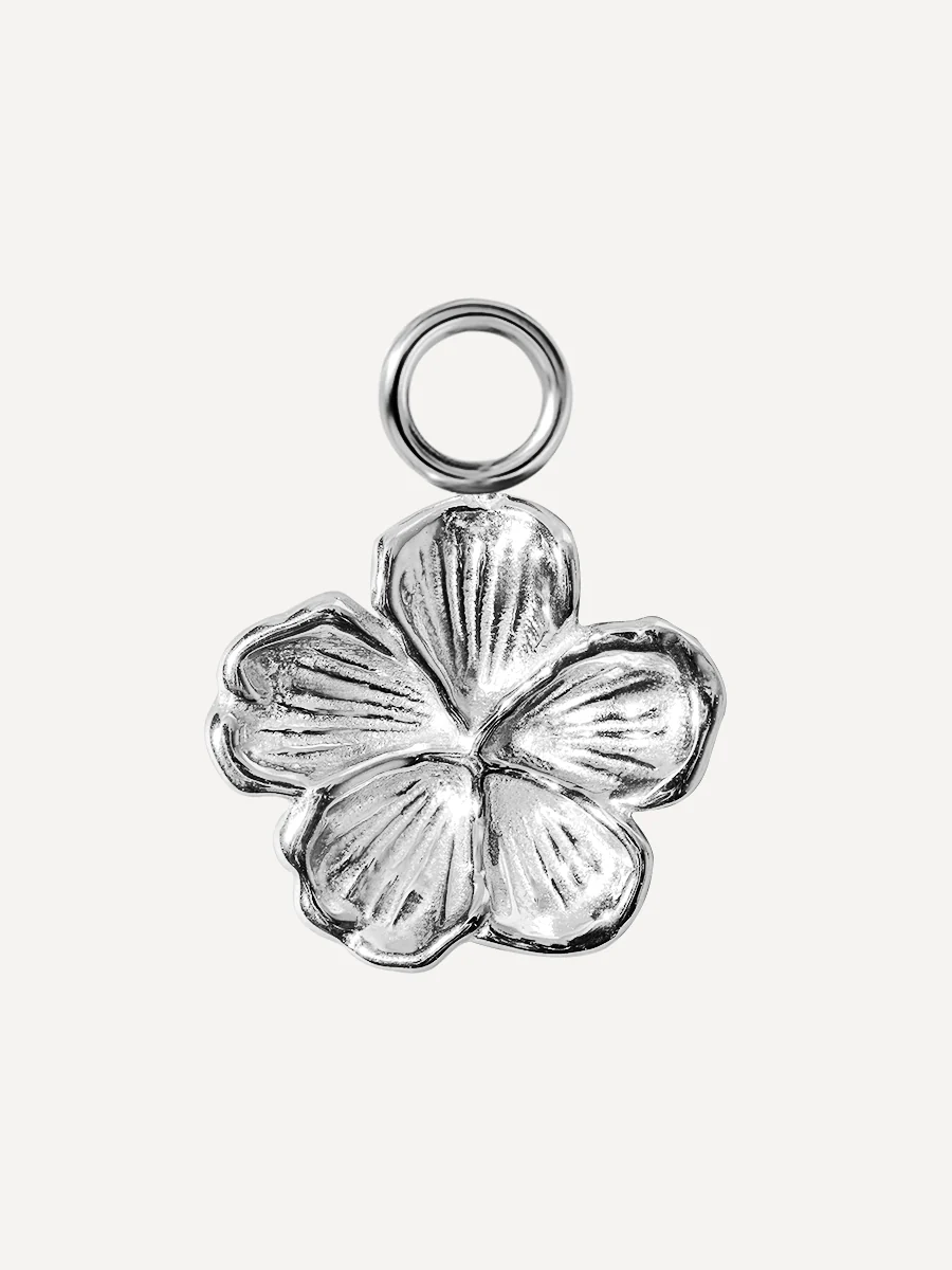 11,6x10,2mm Floral Bloom Ohrring-Charm - Image 3