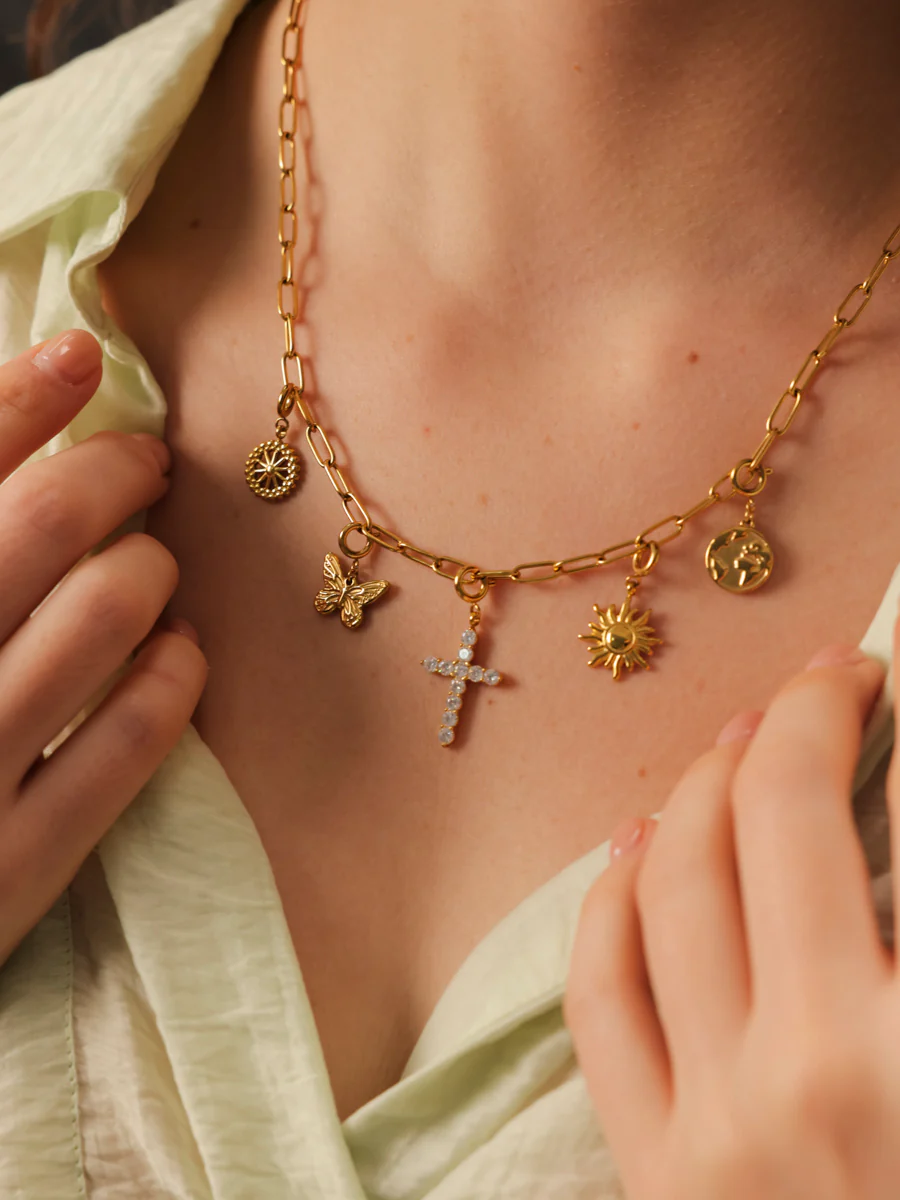 Floral Butterfly Ketten-Charm - Image 2