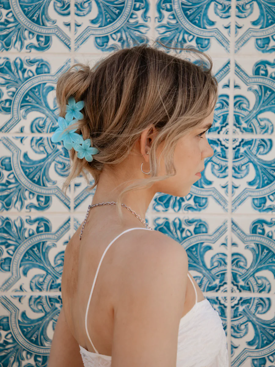 Floral Dream Haarklammer Cream Blue - Image 3