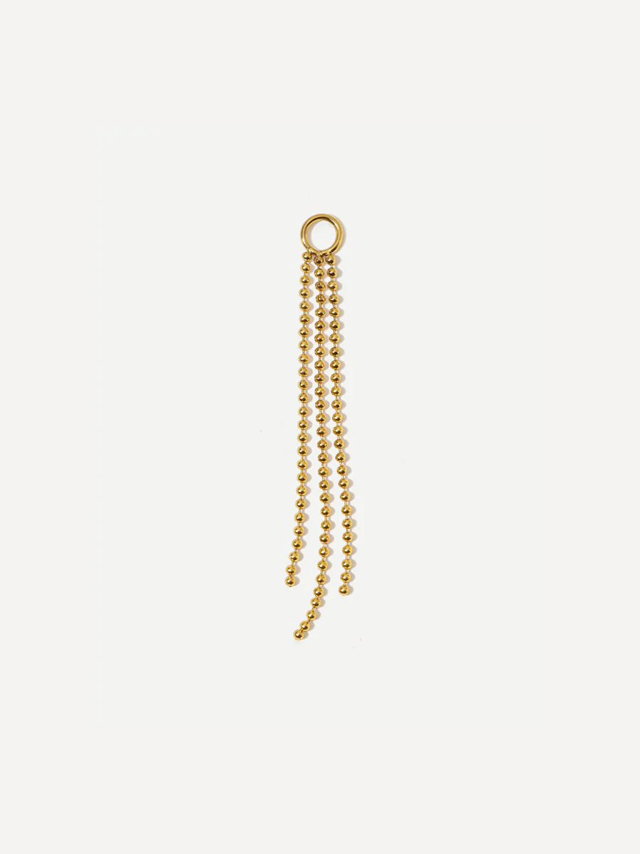 45x4mm Flowing Bead Ohrring-Charm