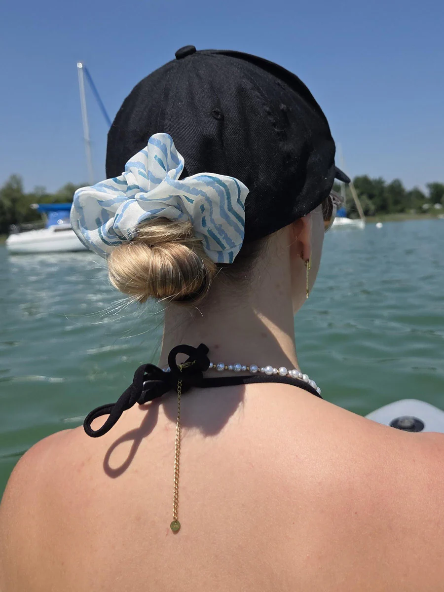 Fresh Wave Blue Scrunchie - Image 5