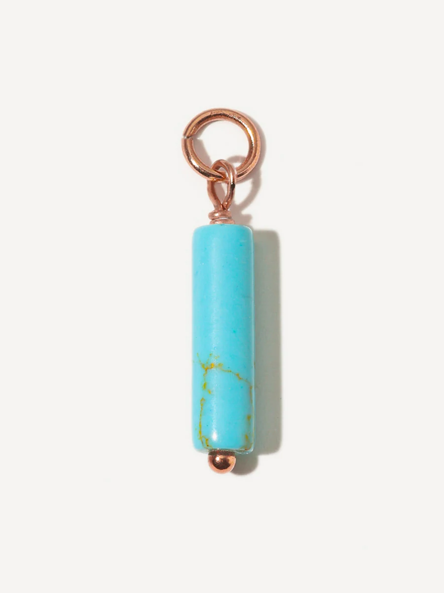 19x4mm Graceful Column Blue Ohrring-Charm - Image 3