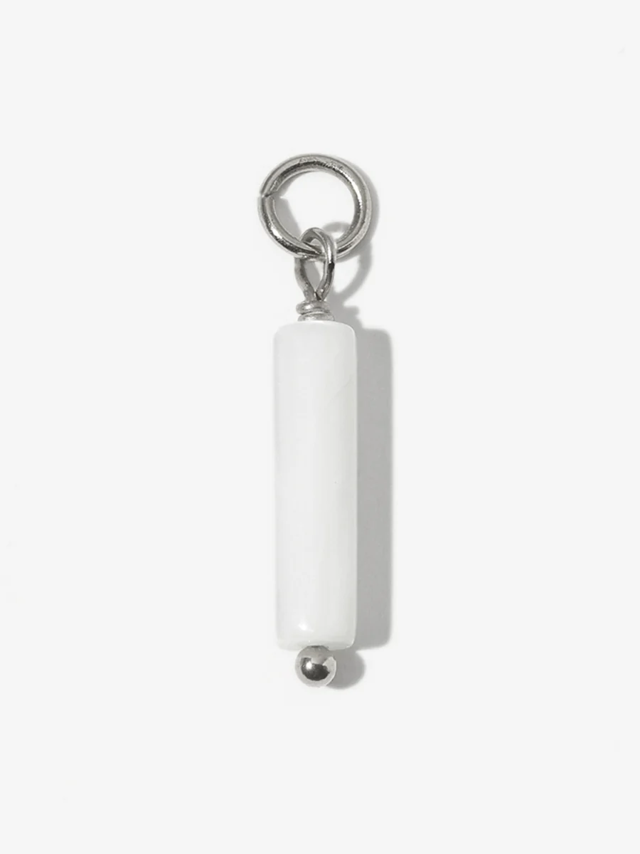 19x4mm Graceful Column White Ohrring-Charm - Image 6