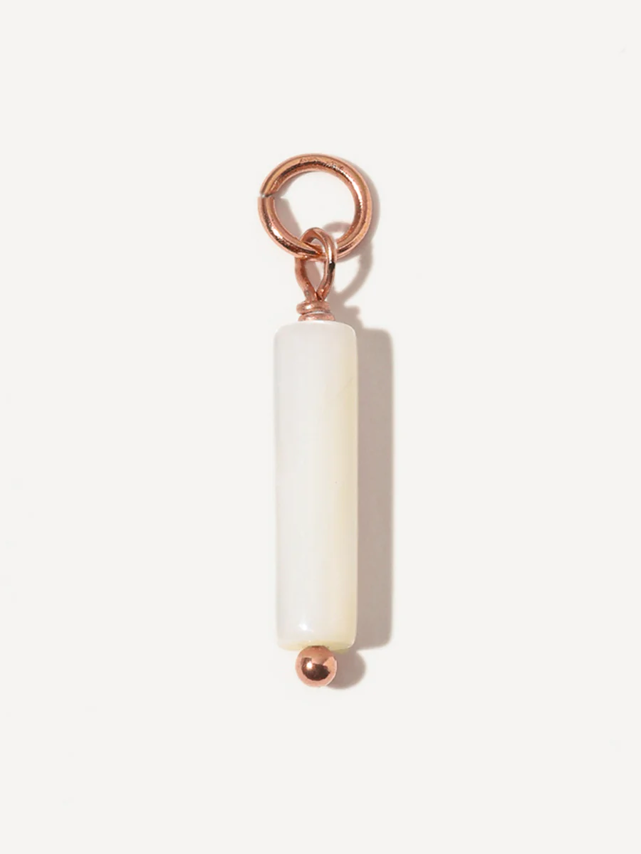 19x4mm Graceful Column White Ohrring-Charm - Image 7