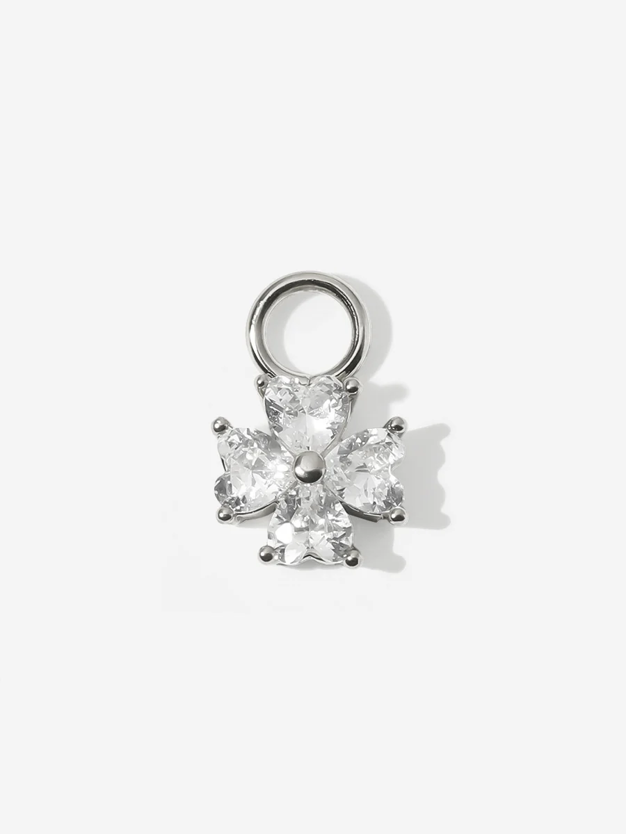 6,6x6,6mm Heart Petal Ohrring-Charm - Image 2