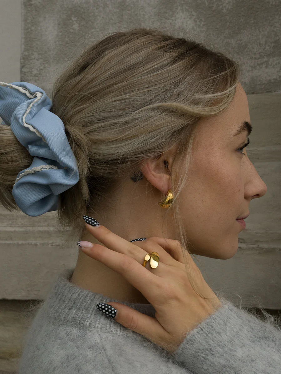 Lace Breeze Blue Scrunchie - Image 4