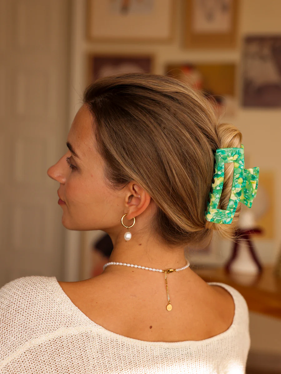 Modern Style Haarklammer Green-yellow - Image 2